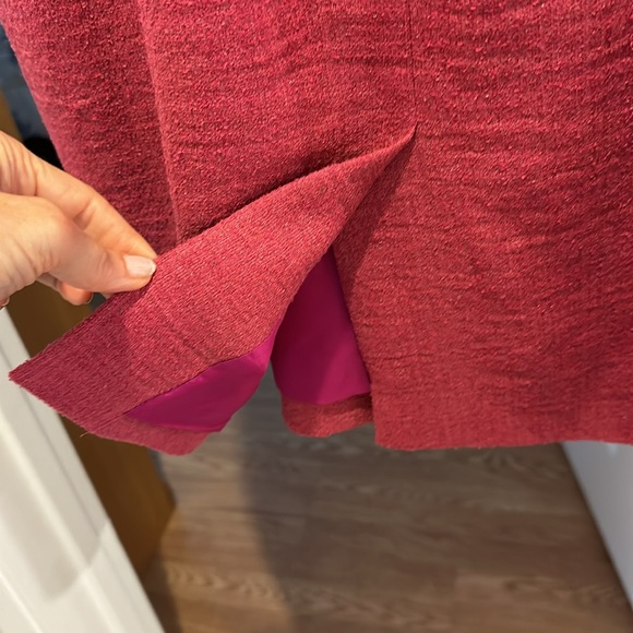 PETER SOM unique linen/wool/silk sheath midi dress. Elevated details. EUC. 10 - Picture 6 of 7